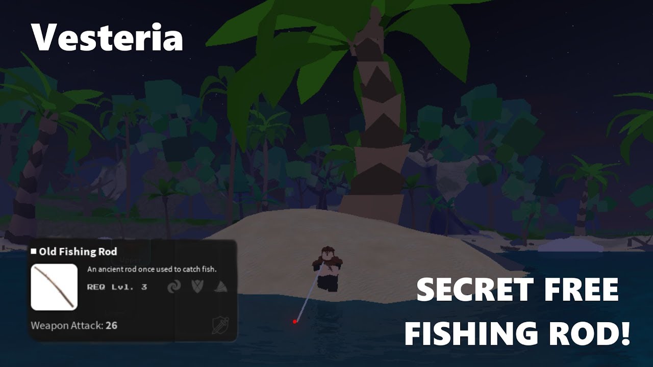 How To Get The Old Fishing Rod Vesteria Youtube - roblox vesteria how to get fishing rod