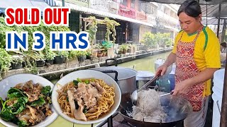 $1.25 Delicious Noodles by the Canal in Bangkok Old Town | Thai Street Food