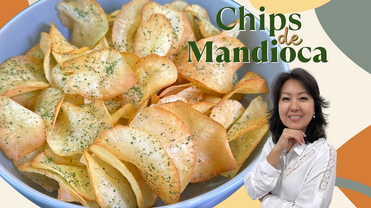 CHIPS DE MANDIOCA | Sequinho, crocante e muito saboroso com salsinha desidratada