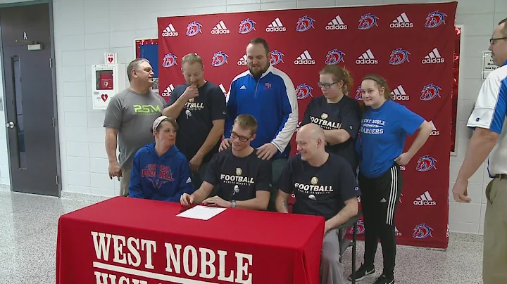 West Noble's Josh Gross signs with Marian football