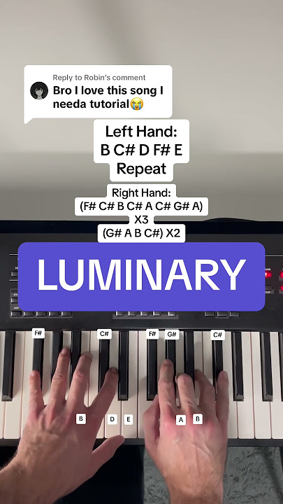 Joel Sunny - Luminary (Easy Piano Tutorial With Letter Notes)