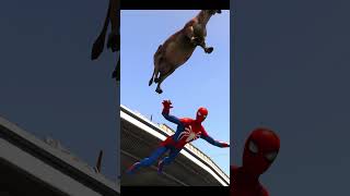 GTA V : COW HELPS SPIDER-MAN FROM VENOM 🥺| #shorts