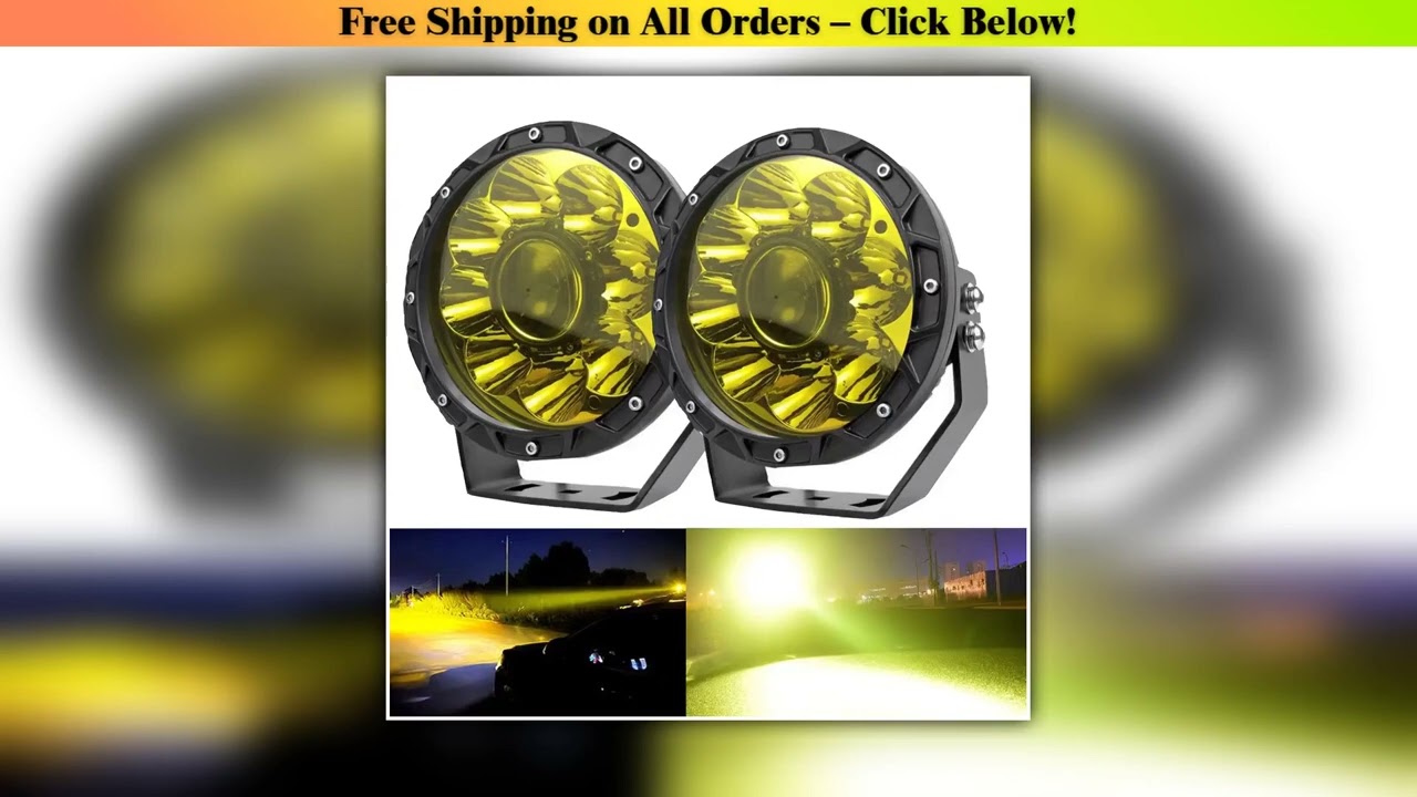 YBN Founder Search headlight Low beam LED Bulbs 3000K for Long Range 4x4 Driving Led Off Road 12v