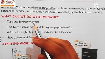 Grade 2/ Computer/ Ch 8 Using MS Word/ 23 Jan