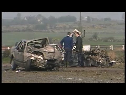 IRAs South Armagh Brigade kill Lord Gibson with a 500lb bomb, Killeen, South Armagh, April 1987.