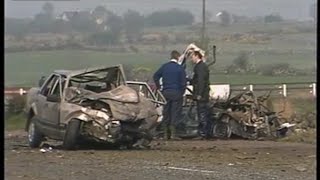 IRAs South Armagh Brigade kill Lord Gibson with a 500lb bomb, Killeen, South Armagh, April 1987.