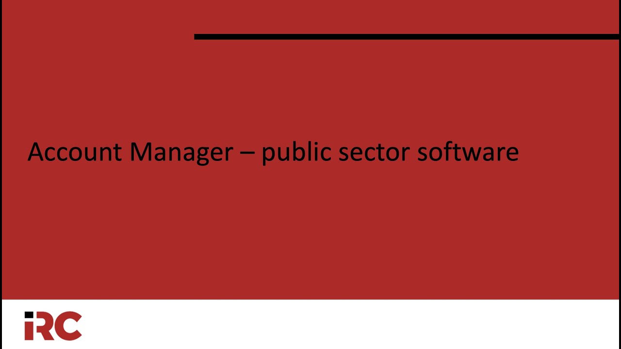 Public sector software account manager