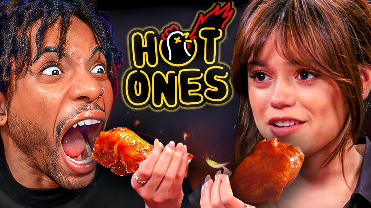 Jenna Ortega Eats HOTWINGS w/ TheKidLaw