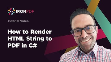 How to Render HTML String to PDF in C# | IronPDF