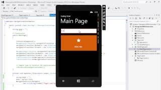 Demo : Passing Parameters while Navigating -  WP8 App Development Tutorial #7 Profile