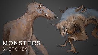 CONCEPT ART Timelapse - MONSTER SKETCHES