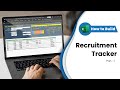 Recruitment tracker excel template  building step by step  part 1