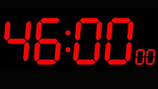 46 Minute Countdown Timer with Bold Red Digits / 46-Minute Countdown Timer (No mid-video ads)