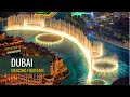 Amazing dancing fountain in dubai mall  the spectacular dancing fountain  music around the world