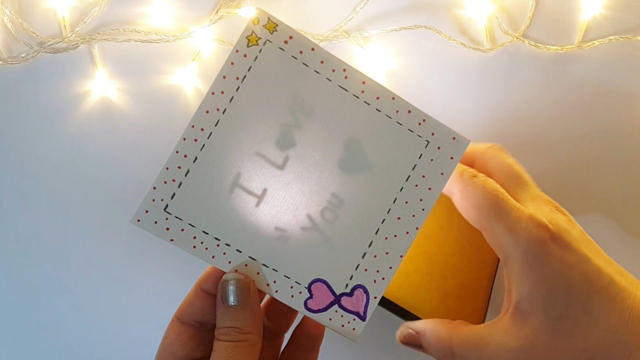 DIY Invisible Postcard | Easy Magic Light Card🎀✨️🎁