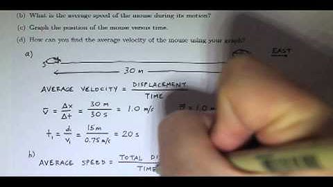 Average Speed and Average Velocity - Problem 2, Part b