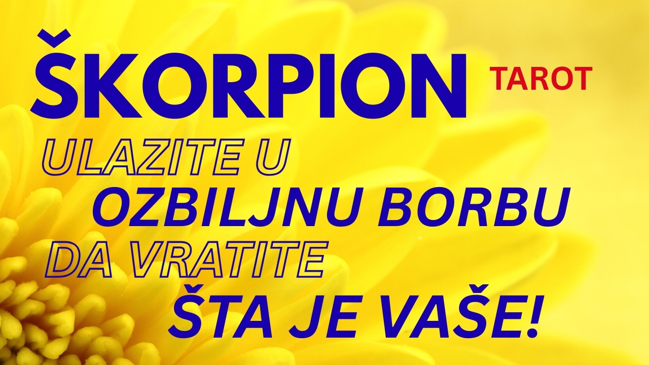 ŠKORPION MART 2026. - ULAZITE U OZBILJNU BORBU DA VRATITE ŠTA JE VAŠE!