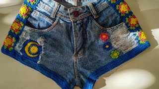 Customização De Short Jeans.