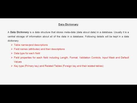 Data Dictionary - Part 1.avi