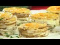 Parmesan potato stacks