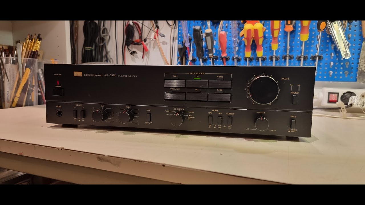 SANSUI AU-G33X amplifer classic 80' japan -test- - YouTube
