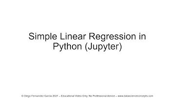 Simple Linear Regression in Python (Jupyter)