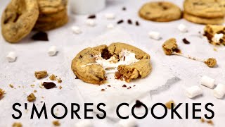S’MORES COOKIES | chocolate chunk marshmallow cookies