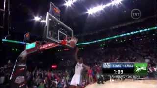 Kenneth Faried Off the Backboard and Through his Legs (2013 NBA Dunk Contest)