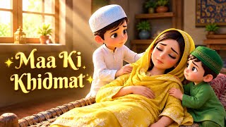 Maa Ki Khidmat | اللہ کی رضا | Islamic Moral Story | Islamic Kids Official  