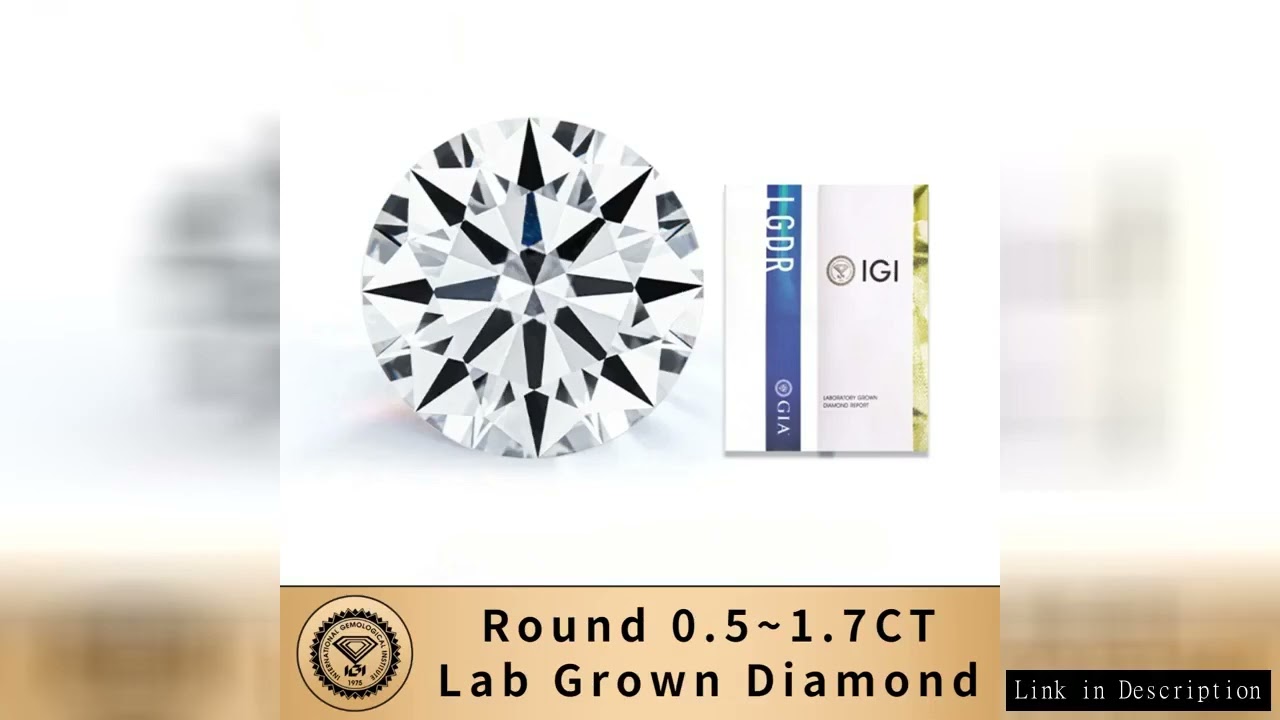 Messi Jewelry With IGI GIA Certificate Round Lab Grown Diamonds 0.5~0.6ct 0.7~0.8ct 0.8~0.9ct 1~1.1c