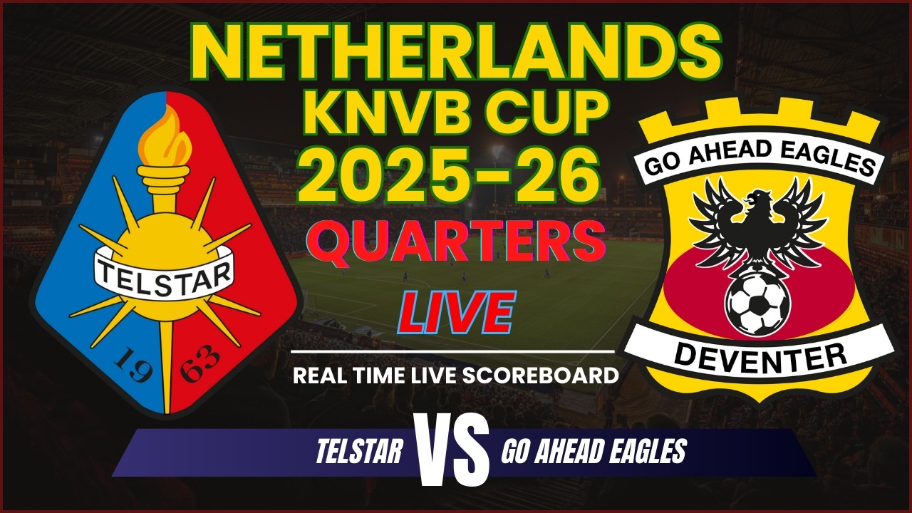 Telstar vs Go Ahead Eagles Live Scores | 2025-26 Netherlands KNVB Cup Quarter Finals