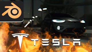 My beloved Tesla Model X P100D - Created in Blender by SAM