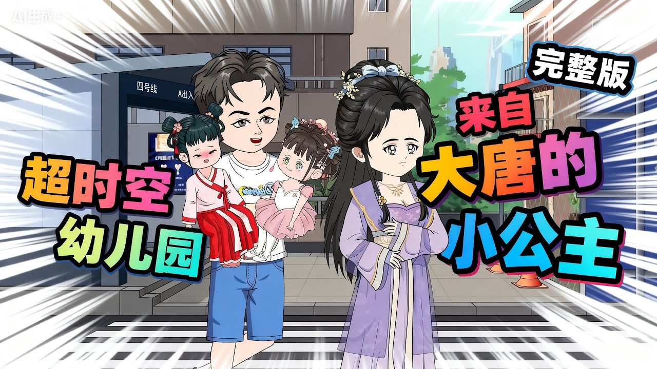 【一口气看完】大唐小公主穿越现代！偷吃现代的各种食物，我变成了超时空奶爸。#夜一漫谈 #超时空幼儿园，来自大唐的小公主