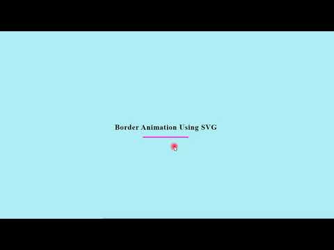 Border Animation using SVG