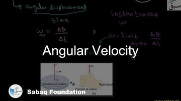 Angular Velocity, Physics Lecture | Sabaq.pk