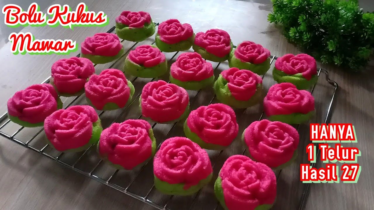 BOLU KUKUS MAWAR HANYA 1 TELUR HASIL 27 BOLU SUPER LEMBUT DAN ENAK BISA IDE JUALAN !!!