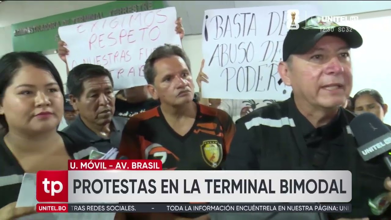 Protestas en la Terminal Bimodal cruceña