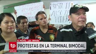 Protestas En La Terminal Bimodal Cruceña