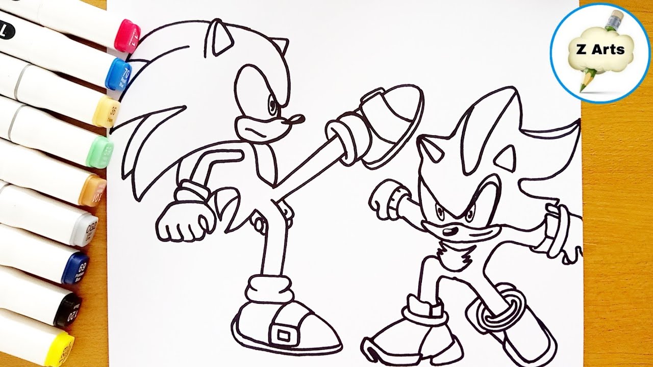 ง'̀-'́)ง  Sonic and shadow, Sonic art, Sonic