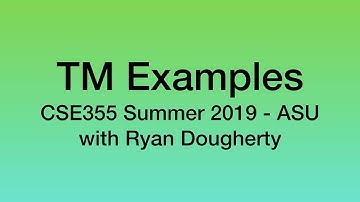 TM Example, some CFL closure properties, Nondet TMs - CSE355 Intro Theoretical CS 6/19 Pt. 1