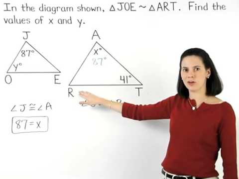 Corresponding Angles of Similar Triangles | MathHelp.com - YouTube