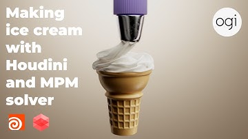 Making ice cream with Houdini 20.5 and MPM solver w/HipFile