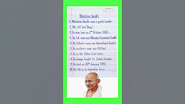 10 Lines On Mahatma Gandhi In English Essay On Mahatma Gandhi Mahatma Gandhi 10 Lines In English 