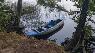 Рыбалка на каяке на лесном озере. Душевно вышло / Молния Каяк