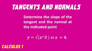 1.2 | Application of Derivatives | Slope Of The Tangent And The Normal At A Point