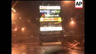 Hurricane Humberto crashed ashore along southeast Texas early Thursday, bringing heavy rains and max
