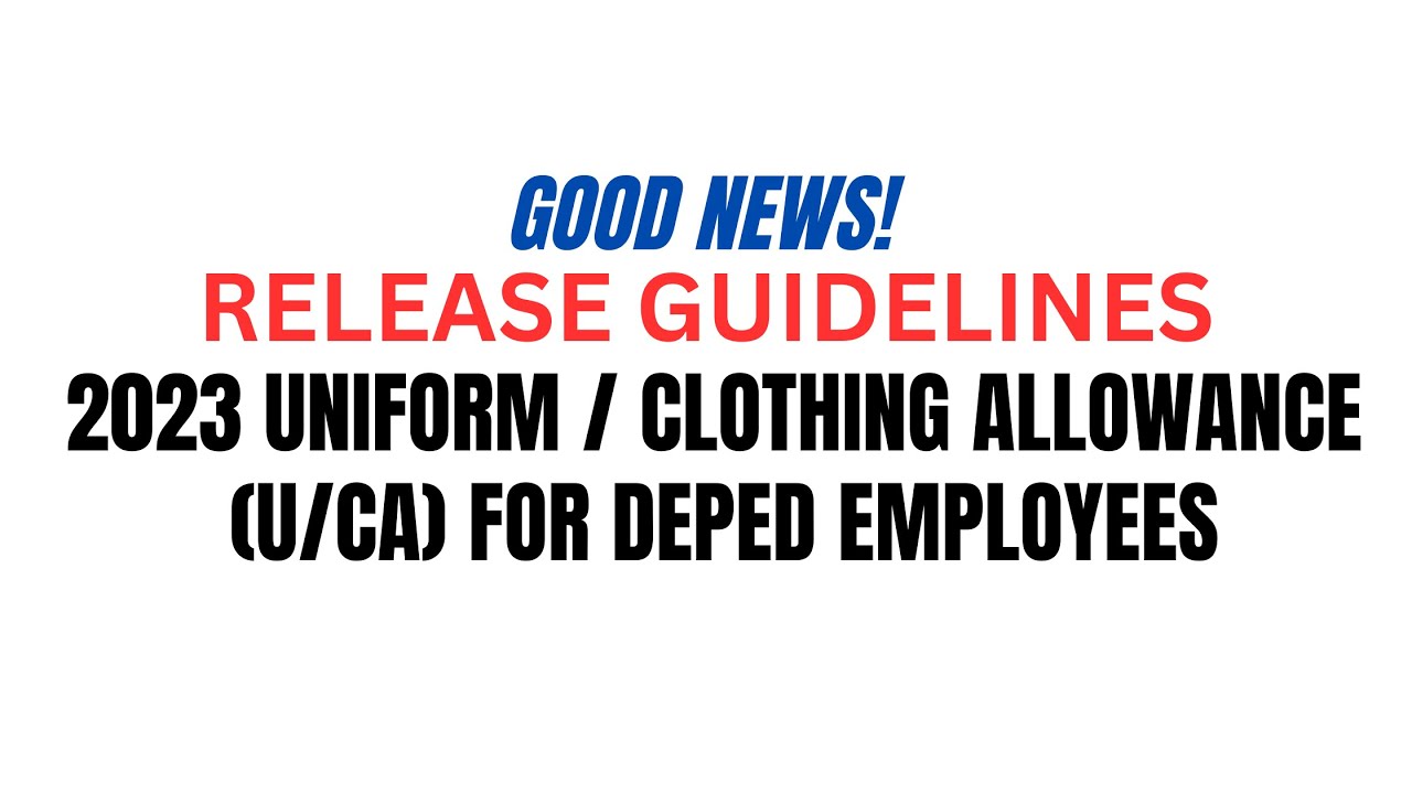 2023 Clothing Allowance for DepEd Employees Release Date YouTube