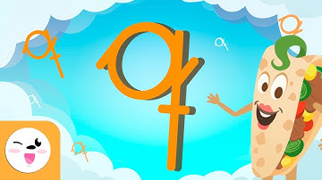 Letter Q: cursive script - The alphabet for kids