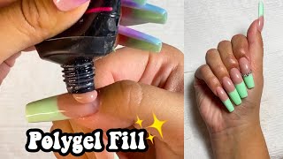 HOW TO DO A FILL IN WITH POLYGEL | Nail Tutorial