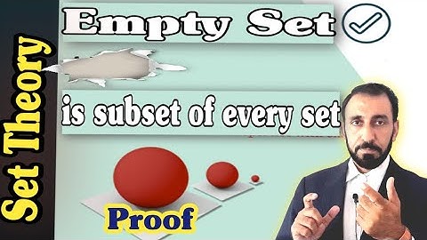 Empty Set is a subset of every set